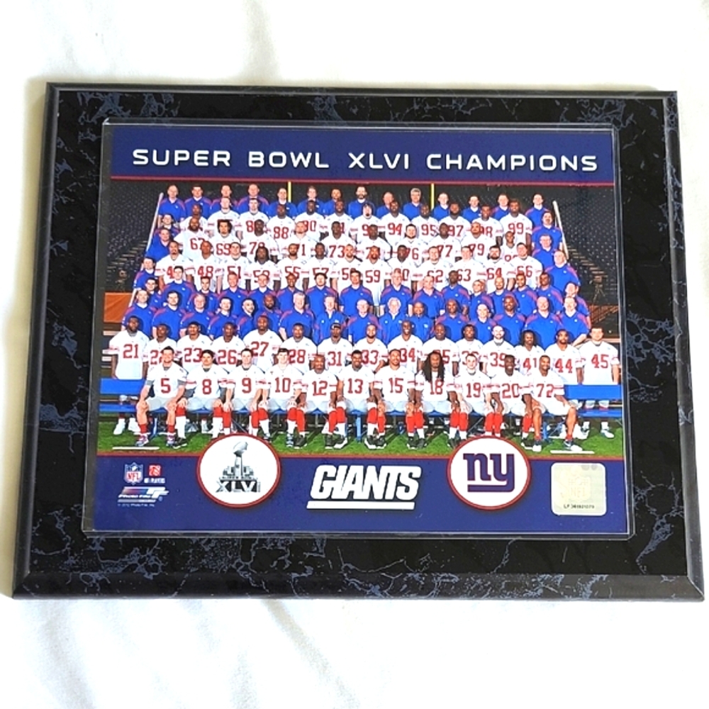 Super Bowl XLVI Champions Plaque